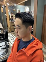 スタンドバーバー 柏(STAND BARBER)&nbsp;MEN’S/リバースセンターパート/ニュアンスパーマ/柏