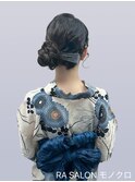 【浴衣着付け ヘアセット】サイドお団子ヘア