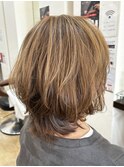 30代40代50代/くびれレイヤー×白髪ぼかしハイライト