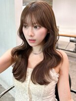 アイティー バイ アルバム 中野店(IT by ALBUM) 暗めカラー顔周りレイヤーロング韓国ヘア_F31074