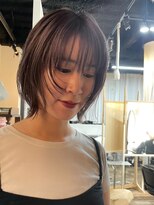 スイウ(suiu)&nbsp;ダークパープル×透け感ラベンダーボブ