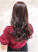艶髪up☆ピンク系カラーでうる艶ロング