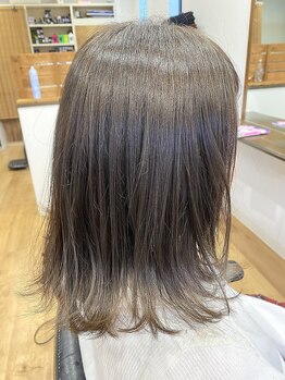 アウル ヘア デザイン(OWL Hair Design)の写真/【松橋◆キッズスペースあり】松橋では珍しい《イルミナカラー》取扱い!!理想のツヤ・透け感・色持ちもUP♪