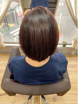 エルド(eld) 40 50代 フォギーベージュ×ボブ