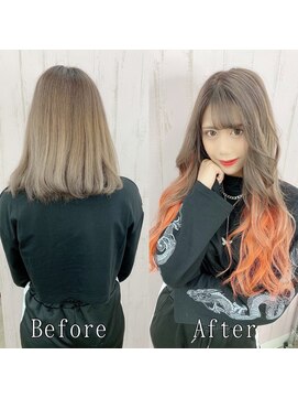 あるじゃんすー 神戸三宮店 テラコッタオレンジ#ビタミンカラー#グラデーションカラー#神戸