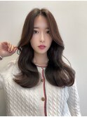 テラコッタ/韓国風ヨシンモリ/流れるレイヤー/前髪カール[銀座]