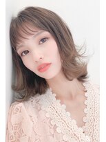 ロエネ(LOENE) ★透け感カラーフェザーカールミディー