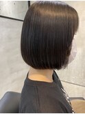 巻かないボブヘア