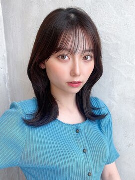 アフロート ルヴア(AFLOAT RUVUA) るなstyle 鎖骨下くびれヘア 外ハネ 韓国風ヘア 20代30代40代