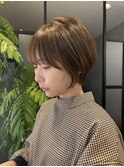 ショートボブミルクティーベージュ