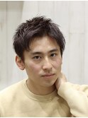 メンズショートアップバング刈り上げ無し