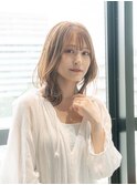20代/30代/大人可愛い/小顔ひし形/ウルフ/ミディアムレイヤー