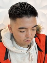 銀座マツナガ 浅草店&nbsp;スキンフェード　アップバング　ショートスタイル　メンズパーマ