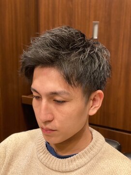 プレミアムバーバー 原宿店(PREMIUM BARBER produce by HIRO GINZA) 前上げショートスタイル