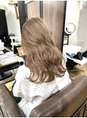 切りっぱなしボブ エアリーロング 美髪 ピンクブラウン