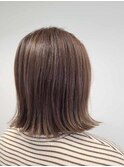 イメチェン/レッドブラウン/フルバング/似合わせカット/愛甲石田