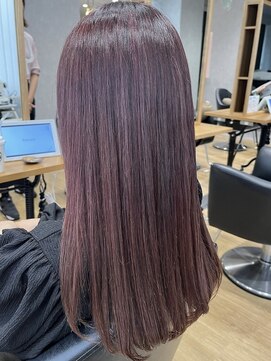 ラック 本厚木店(LUCK) ピンクハイライト/ハイライト/暖色系ケアブリーチ/ブリーチ