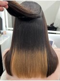 ミディアムヘアー縮毛矯正髪質改善　赤坂見附