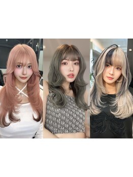 [当日予約OK]色落ちまで可愛い推しカラー韓国風カラーも◎繊細なブリーチ技術によるトレンドstyleが大人気!
