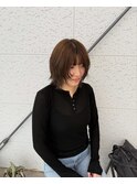 ボブレイヤー×オリーブベージュ