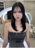 透明感ブルーブラック/赤味なしカラー/就活カラー/ダークカラー