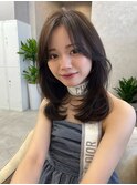 ハイレイヤー/ミディアム・ロング/20代/30代/顔周り・フェイス