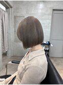 グレージュぷつっとボブ髪質改善ダブルカラーヘイリーボブ