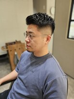 宮川理髪店&nbsp;アイロンパーマ×フェードアップバングスタイル