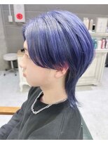 デイズ(days) メンズウルフ/センター分けウルフ/ネイビーブルー