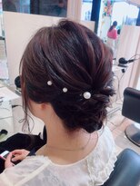 花やの前の美容室 山梨本店 お呼ばれヘアセット＊ロープ編み