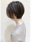 【morio札幌】大人かわいい耳かけショートボブ毛先パーマ