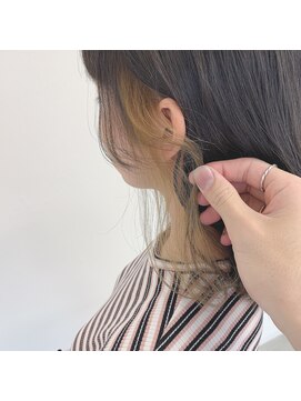 ガーランドウメダ(Garland umeda) インナーカラー×グレージュ×ブリーチ一回