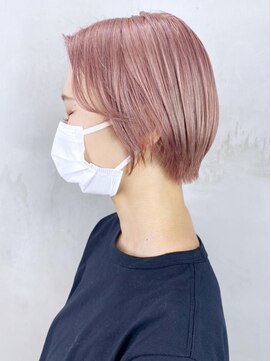 アルバム 銀座(ALBUM GINZA) ショートピンクベージュ_くびれヘアビタミンカラー_ba340692