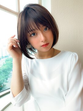 アフロート ディル(AFLOAT D'L) 大人かわいい ワンレンボブ 前下がりボブ ひし形シルエット KI