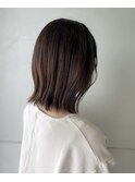 大人可愛い似合わせカットくびれヘアチャコールグレー