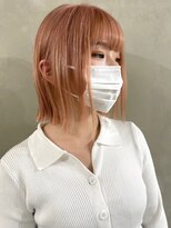 ダブルカラーオレンジベージュカラーケアブリーチ韓国ハイトーン