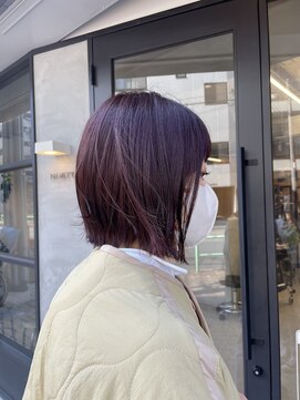 ノーティー(NORTY) ~  外ハネボブ、赤みブラウン  ~