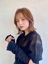 レイラバイアフロート 吉祥寺(Lila by afloat)&nbsp;くびれボブ/ミディアム/イヤリングカラーミルクティー