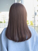 ガーデンヨコハマエスト(GARDEN YOKOHAMA est)&nbsp;ストレート似合わせカットイメチェンフルバングレッドブラウン