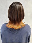 裾カラー/ オレンジ/ウルフカット/[上福岡]