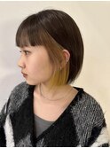 ボブ　イヤリングカラー　インナーカラー／川崎