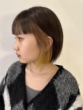 キャンバスアニュー 川崎(canvas anew.) ボブ イヤリングカラー インナーカラー/川崎