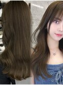 憧れ韓国くびれヘア/顔まわりカットレイヤーカット艶髪黒髪