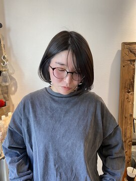エレノア 自由が丘店(Eleanor) 暗髪グレージュボブ/暗髪ボブ/イルミナカラー/艶髪