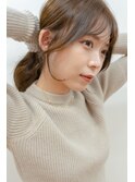 結んでも可愛い顔周りレイヤーカット
