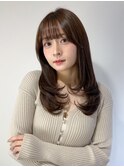 レイヤーカット ワンカールロング