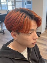 ルースト 京都四条大宮店(ROOST)&nbsp;ニュアンスパーマ/センターパート/毛流れ/ダブルカラー/men's