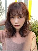 透け前髪×ゆるウェーブミディ