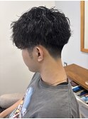 波巻きパーマ