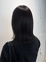 トリッカ シブヤ(TRICCA SHIBUYA)&nbsp;ぱっつんボブ/切りっぱなしボブ/アッシュグレージュ
